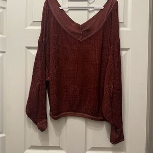 Women's V-Neck Sweater - Rich Brown